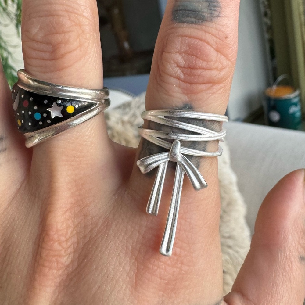 NEW Silver Bow Wrap Ring